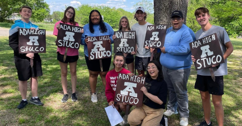 Mia Riley and fellow members of Ada High School’s Student Council. 