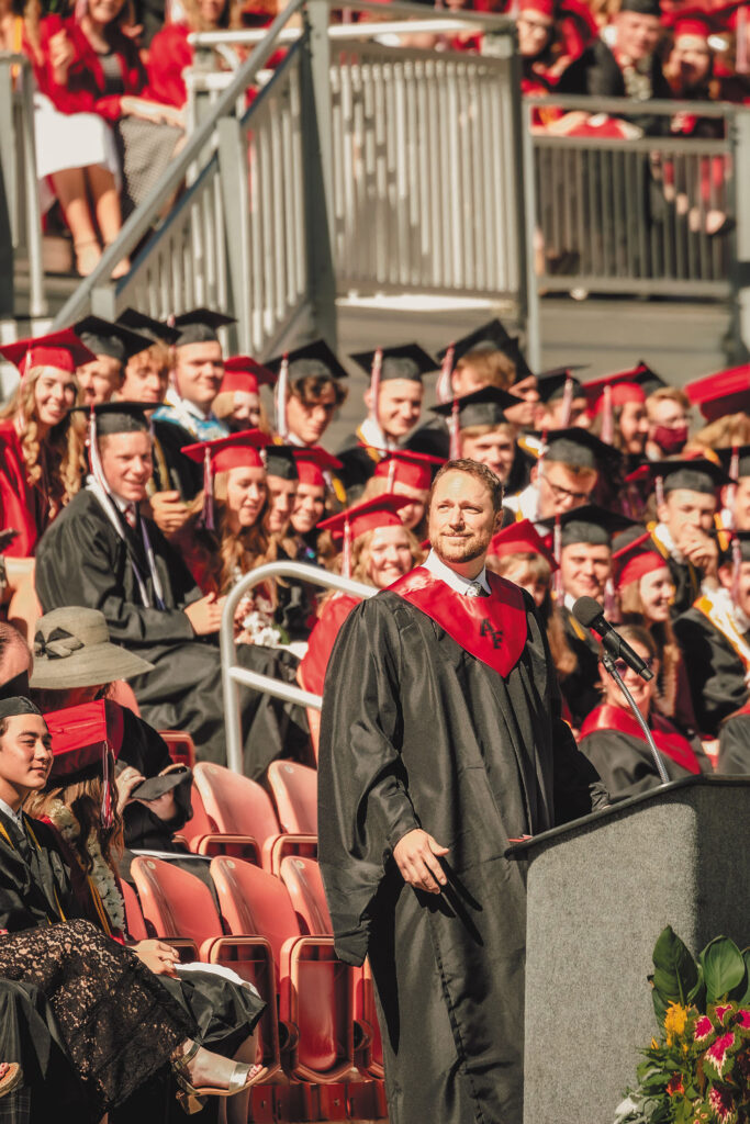 Peter Glahn, the principal of American Fork High School, says school leaders’ attitudes affect the principal pipeline. PHOTO COURTESY OF PETER GLAHN