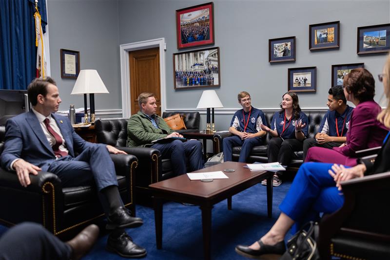 NASSP school leaders and National Student Council members meet with members of Congress and staff during the 2025 National School Leader Advocacy Conference.