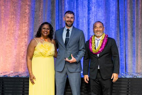 Chase Christensen of Wyoming accepts the award for 2026 Advocacy Champion of the Year.