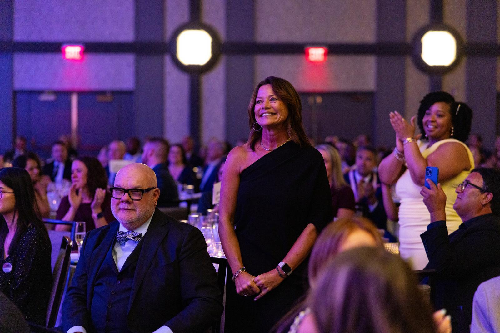 National High School Assistant Principal of the Year Finalist Cara Vienna is recognized during the NELA 2026 gala. Photo courtesy of NASSP.