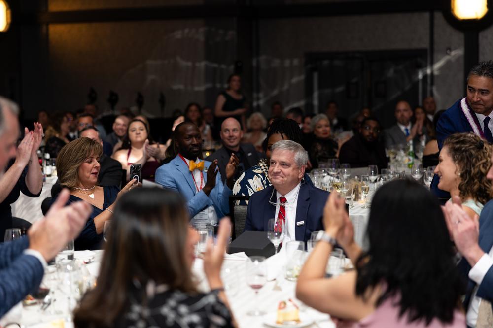 2026 National Middle Level Assistant Principal of the Year William "Bill" Toungette is applauded at NELA. Photo courtesy of NASSP.